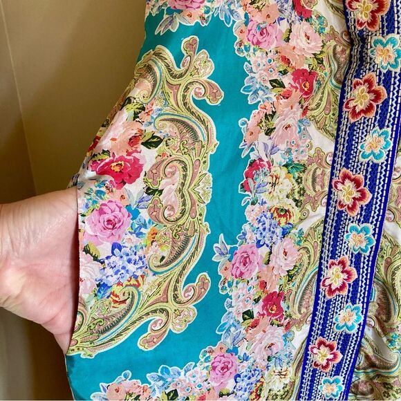 NEW Johnny Was Rivoray Nani Kimono Reversible Long Coat Silk Embroidered Size L - Picture 11 of 16